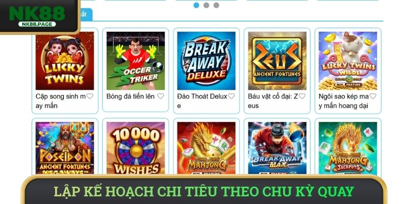 Lập kế hoạch chi tiêu theo chu kỳ quay