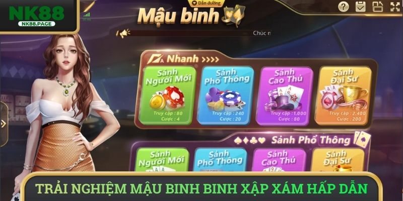 Trải nghiệm Mậu Binh Binh Xập Xám hấp dẫn